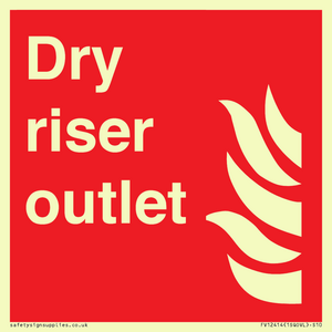 Dry riser outlet